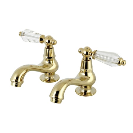 Kingston Brass KS1102WLL Basin Tap Faucet W/ Cross Handle, Polished Brass KS1102WLL